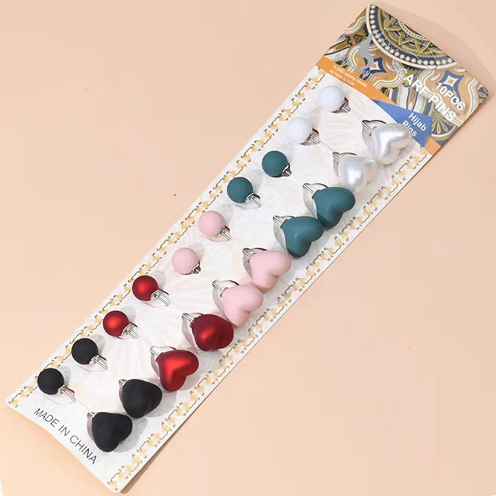 6 Hijab Heart Pins