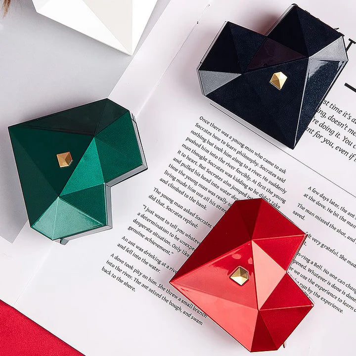 Diamond Heart-shaped Ring Gift Box