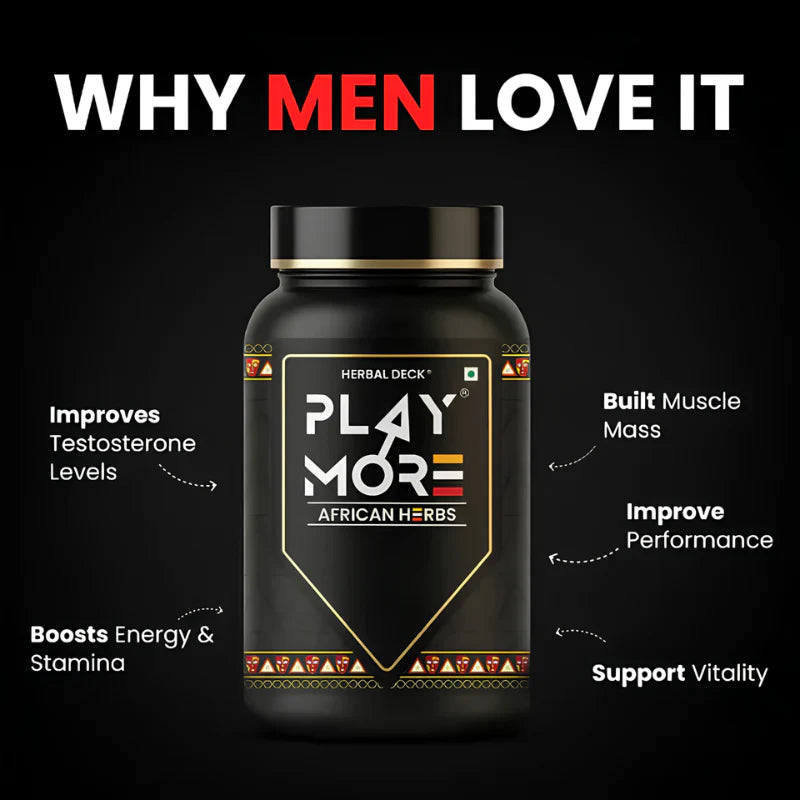 Play More Natural Energy Wellness Herbal Formula With Zero Side Effects