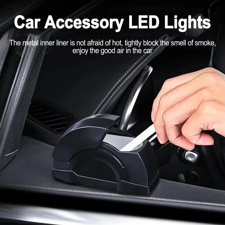 Universal Door Ashtray with LED Lights And Sliding Cover Design