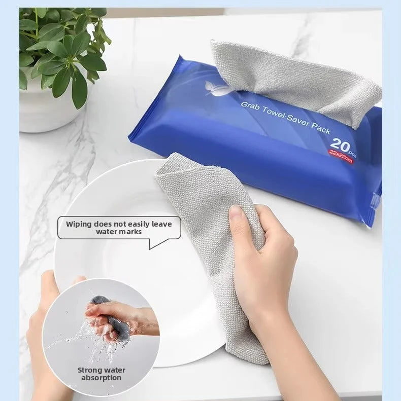 20pcs Reusable Drawer Bag Rag Microfiber Cleaning Towel