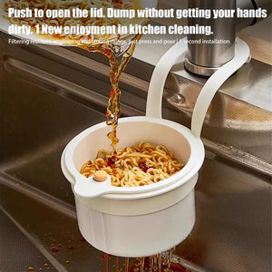 Automatic Food Waste Drain Basket For sink with Removable Bottom
