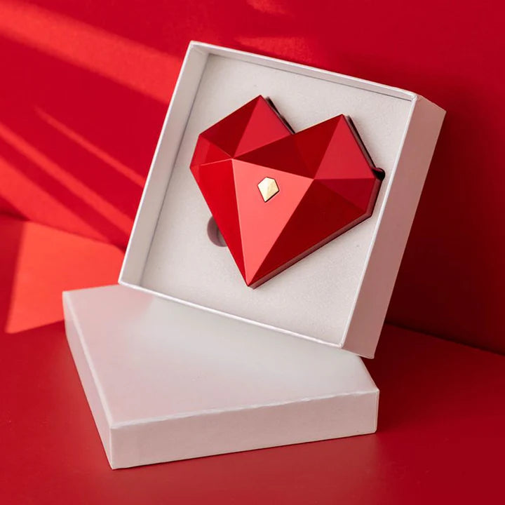 Diamond Heart-shaped Ring Gift Box