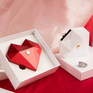 Diamond Heart-shaped Ring Gift Box