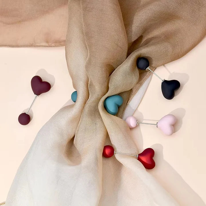 6 Hijab Heart Pins