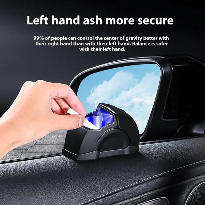 Universal Door Ashtray with LED Lights And Sliding Cover Design