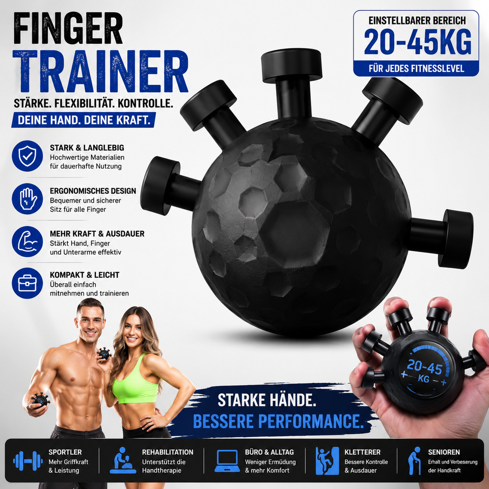 Adjustable Hand Grip And Finger Trainer Strengthener