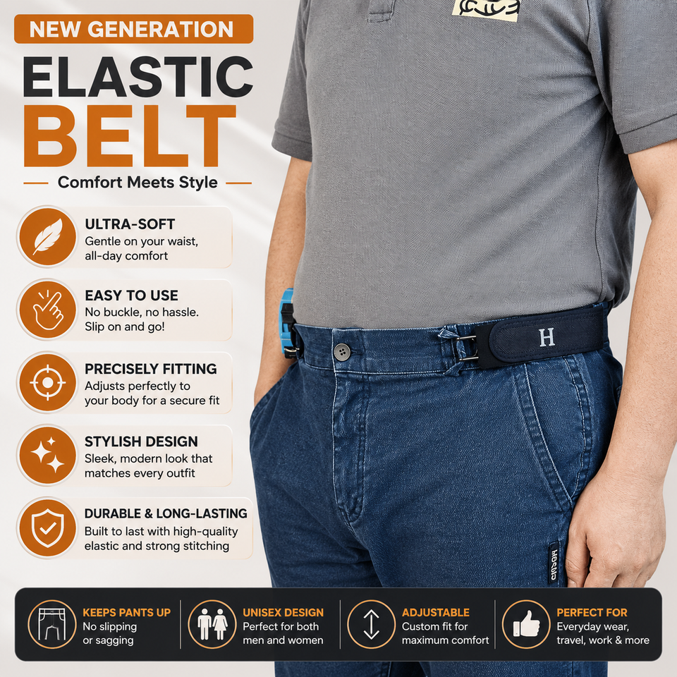 Adjustable Elastic Polyester Belt Buckle