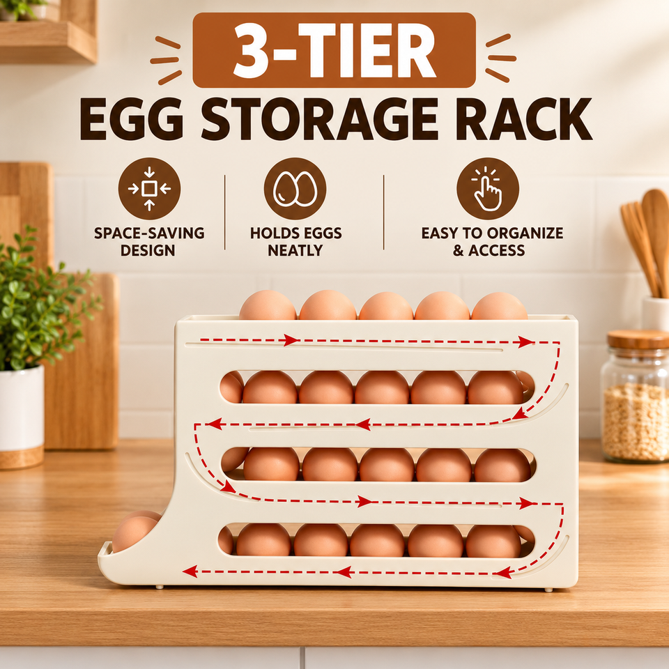 Modern Automatic rolling Egg Rack for Refrigerator