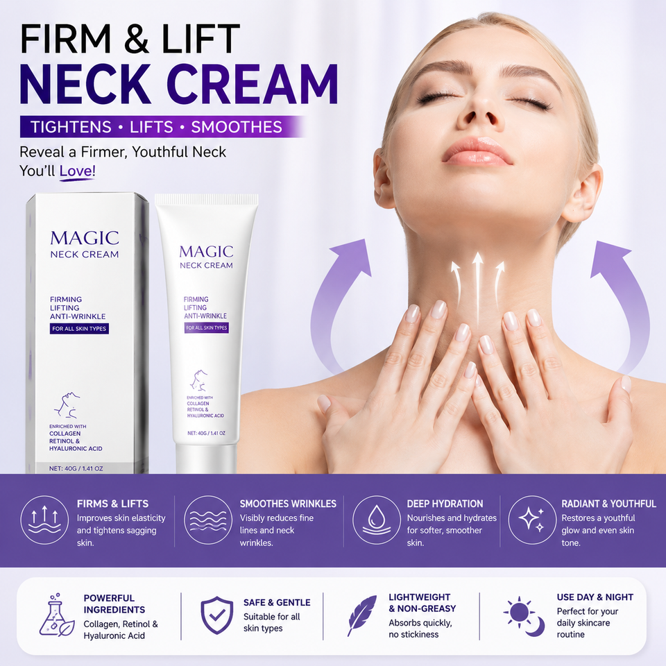 Moisturizes Neck Care Cream To Improves Fine Lines And Dullness