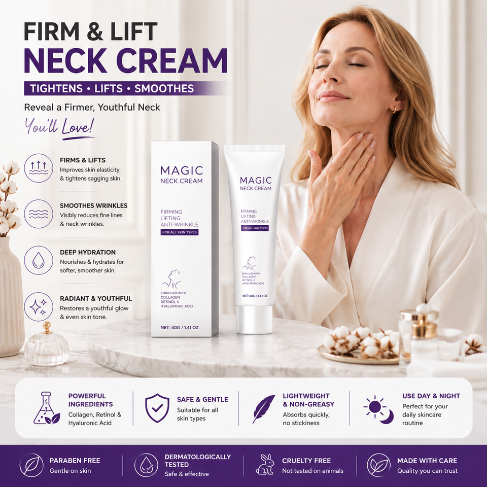 Moisturizes Neck Care Cream To Improves Fine Lines And Dullness