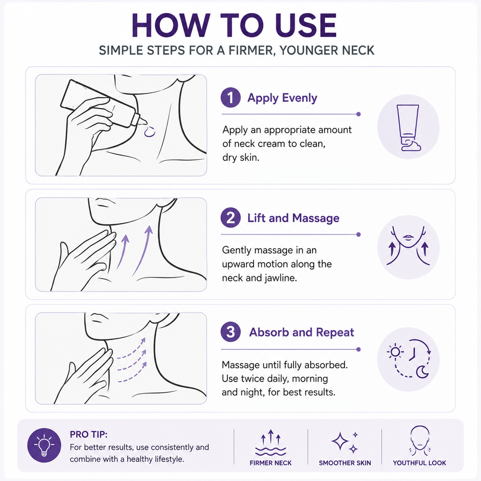 Moisturizes Neck Care Cream To Improves Fine Lines And Dullness