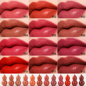 Long Lasting Waterproof 12 Colors Matte Mini Gourd Lipstick Set
