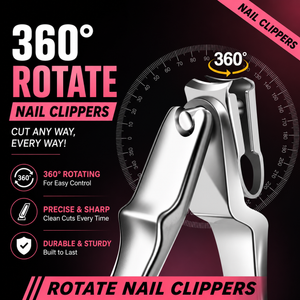 360° Rotation Stainless Steel Splash-Proof Nail Clippers