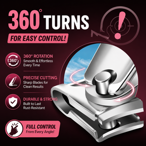360° Rotation Stainless Steel Splash-Proof Nail Clippers