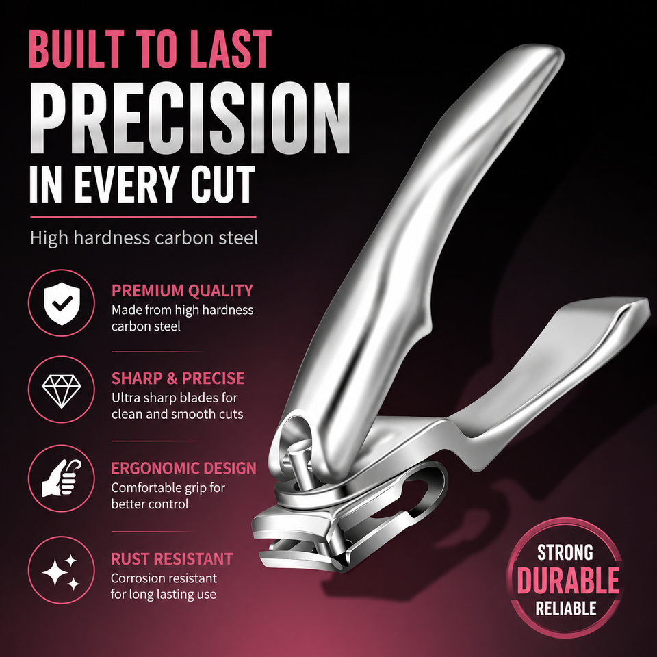 360° Rotation Stainless Steel Splash-Proof Nail Clippers