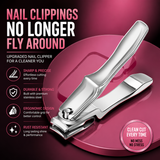 360° Rotation Stainless Steel Splash-Proof Nail Clippers