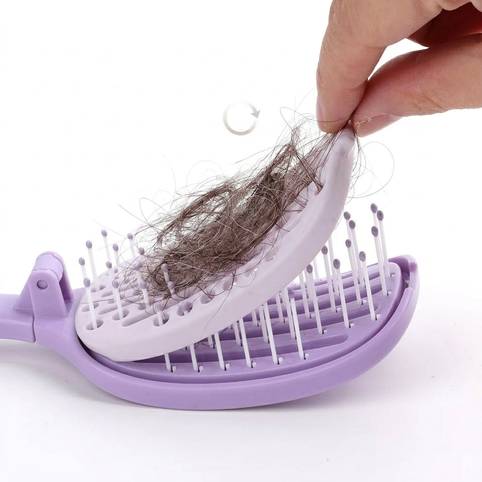 Foldable Self-cleaning Hair detangling Brush