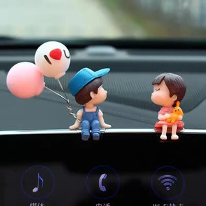 2 pcs Cute Doll Decoration Cartoon Couples