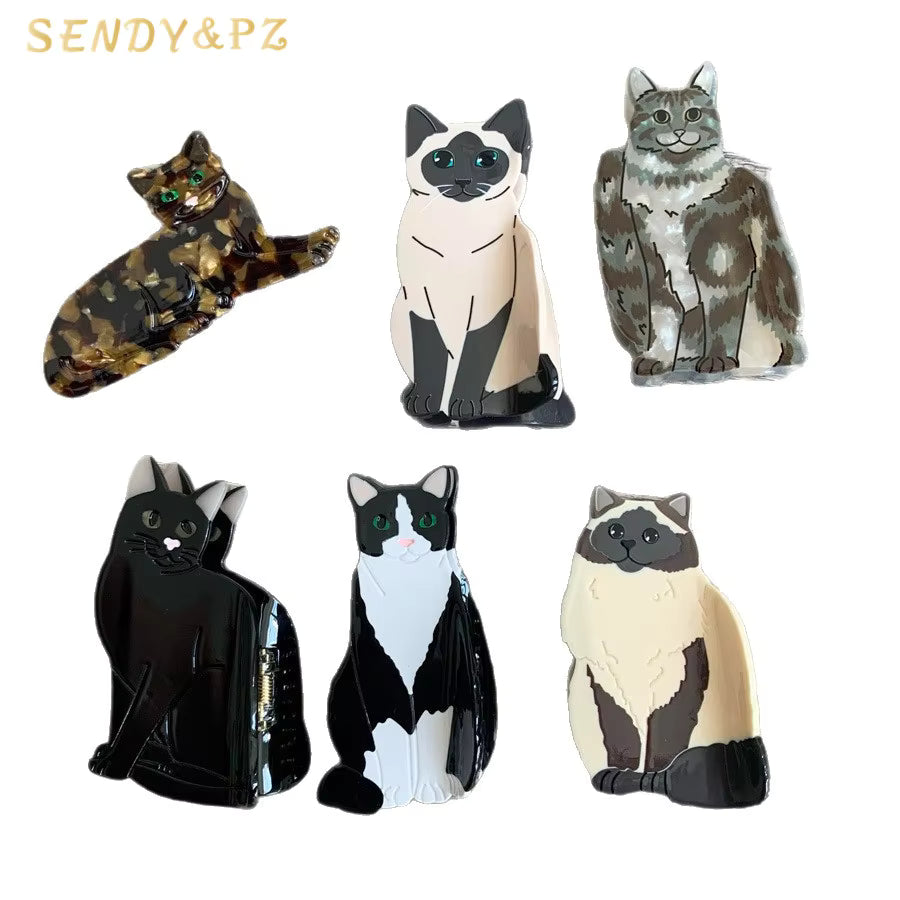 Cute Cat Hair Claw Clip For Women