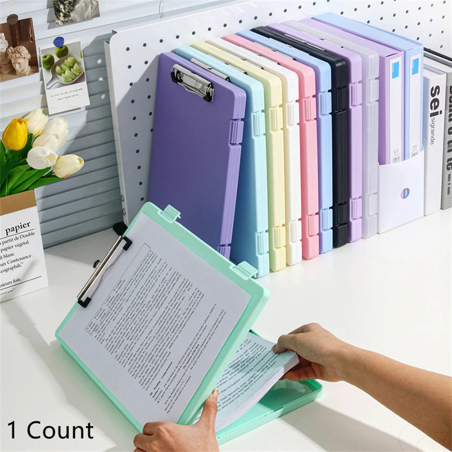 Large Capacity A4 Size File Organizer With Clip board