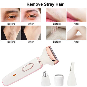 4 in 1 Lady Shaver And Body Hair Trimmer