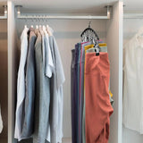 10 Clips Stainless Steel Curved Clothes Drying Hanger