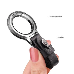 Multifunctional Leather And Zinc Alloy Car Key Holder