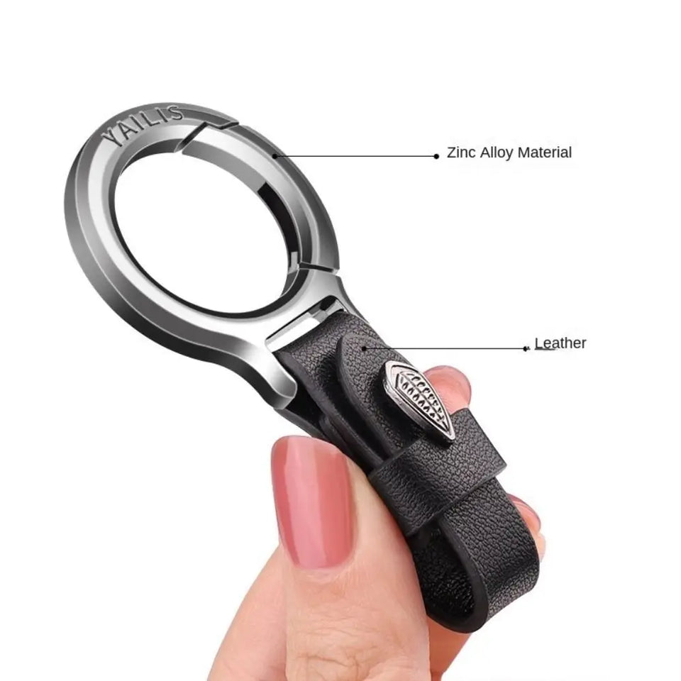 Multifunctional Leather And Zinc Alloy Car Key Holder
