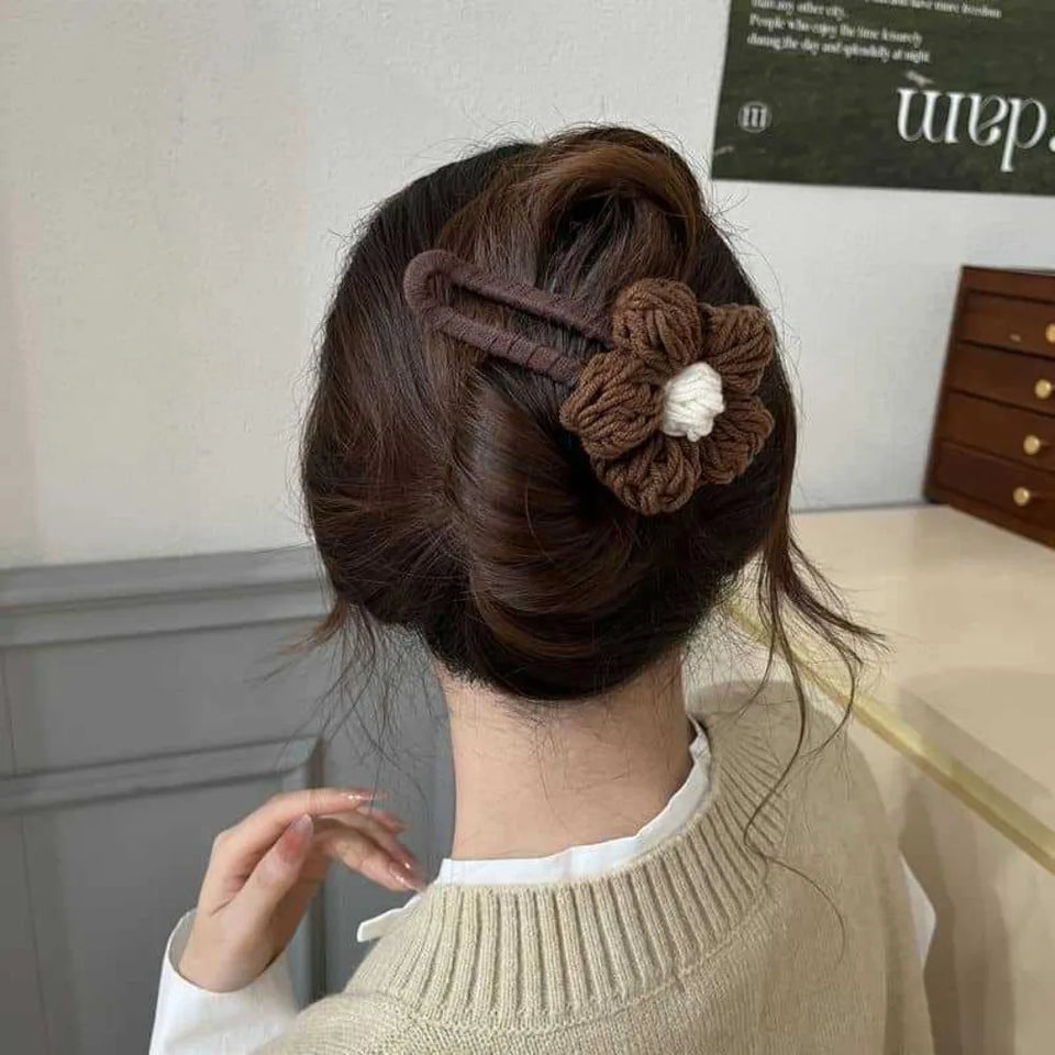 Flower  Vintage Large Duckbill Hair Clip