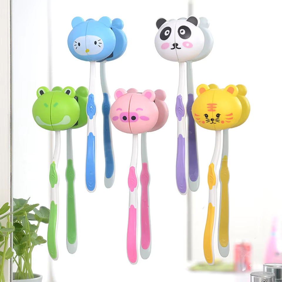 Cute Cartoon Animal Head Toothbrush Holders