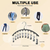 10 Clips Stainless Steel Curved Clothes Drying Hanger