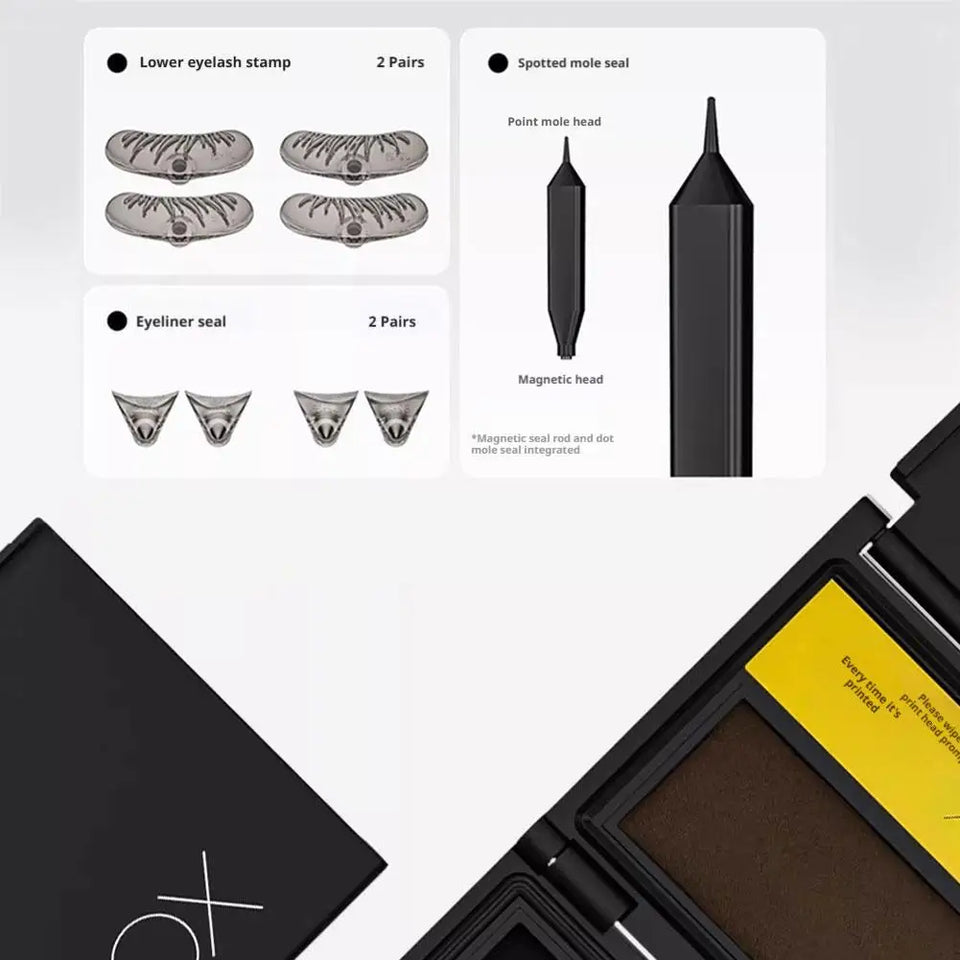 Fast Application Waterproof Magnetic Eyeliner Stamp Pen ( complete kit )