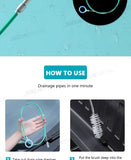Car Drain Dredge Cleaning Scrub Brush