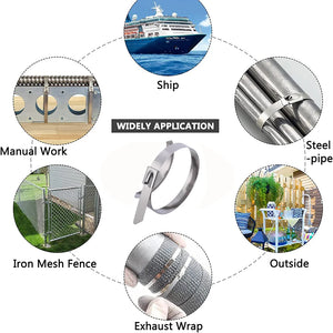 Stainless Steel Heavy Duty Self-Locking Cable Zip Tie