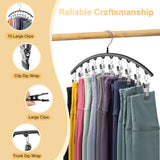 10 Clips Stainless Steel Curved Clothes Drying Hanger