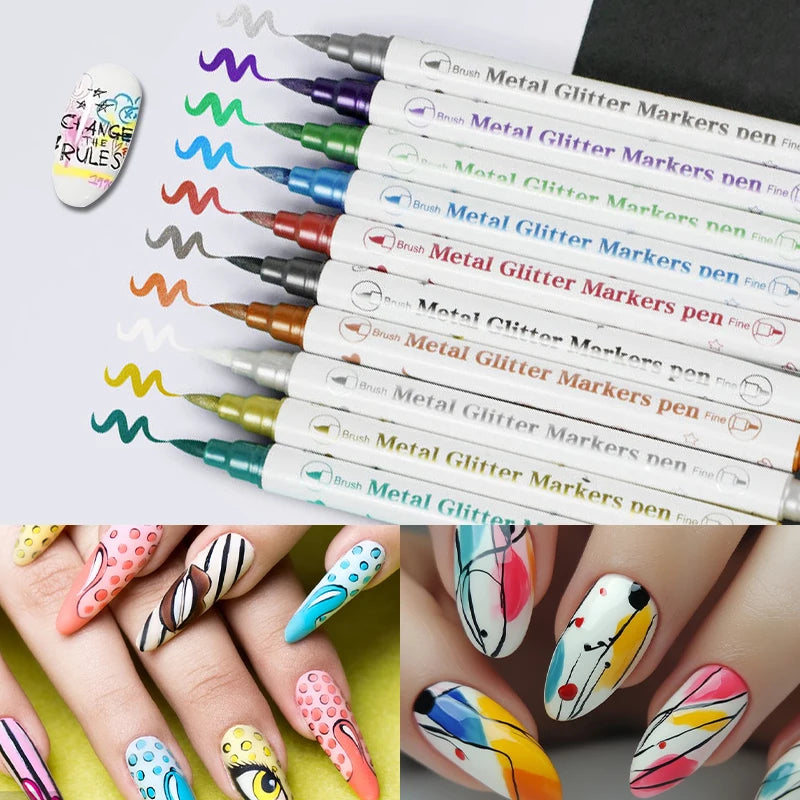 Colourful Waterproof Nail Art Graffiti Pen