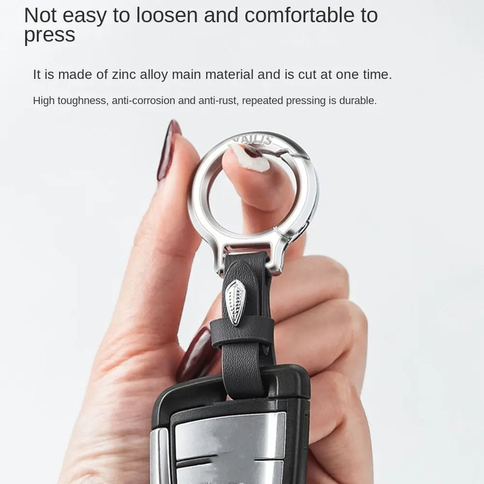 Multifunctional Leather And Zinc Alloy Car Key Holder