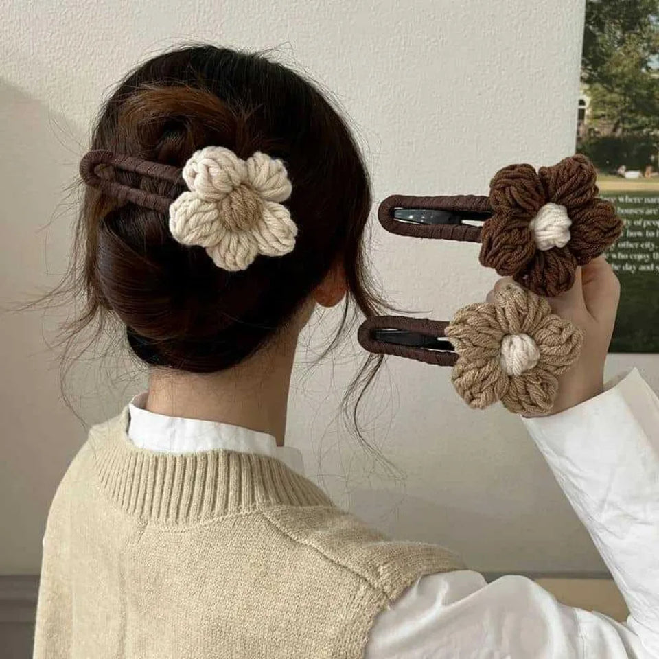 Flower  Vintage Large Duckbill Hair Clip