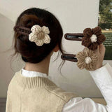 Flower  Vintage Large Duckbill Hair Clip