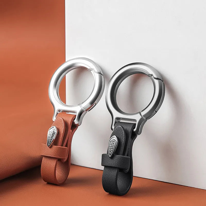 Multifunctional Leather And Zinc Alloy Car Key Holder