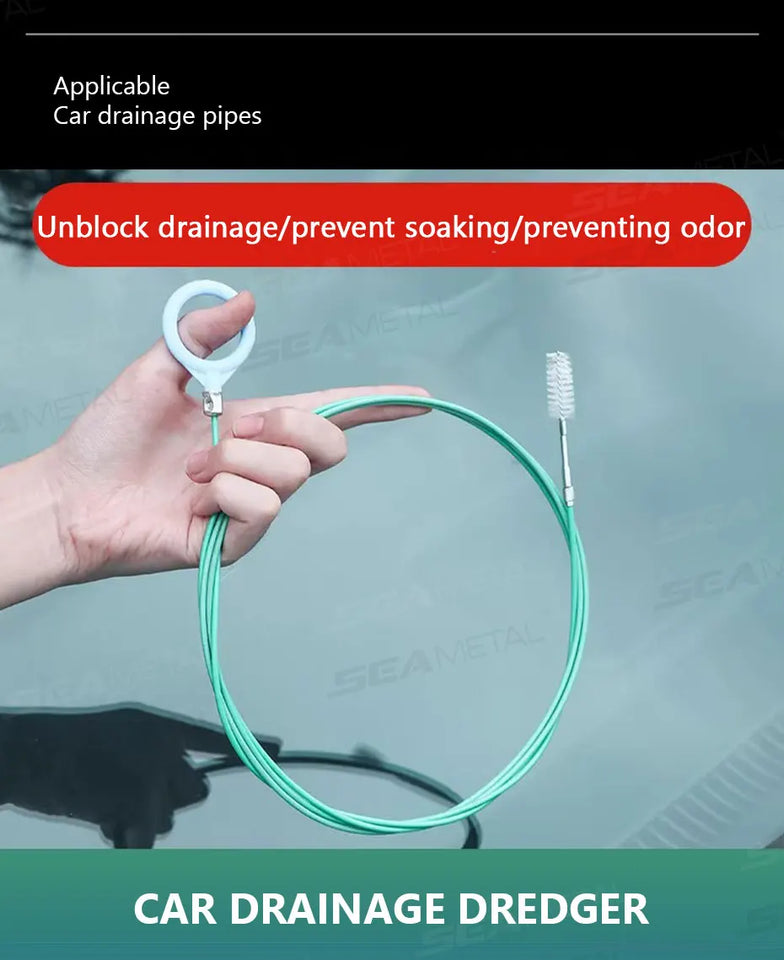 Car Drain Dredge Cleaning Scrub Brush