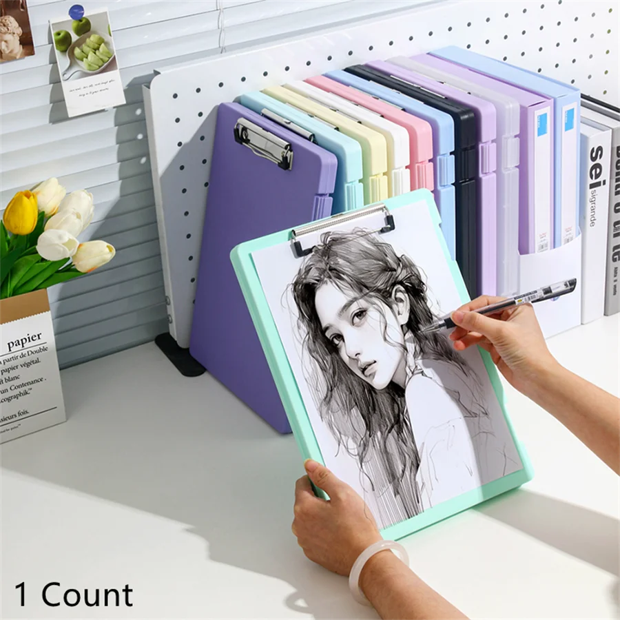 Large Capacity A4 Size File Organizer With Clip board