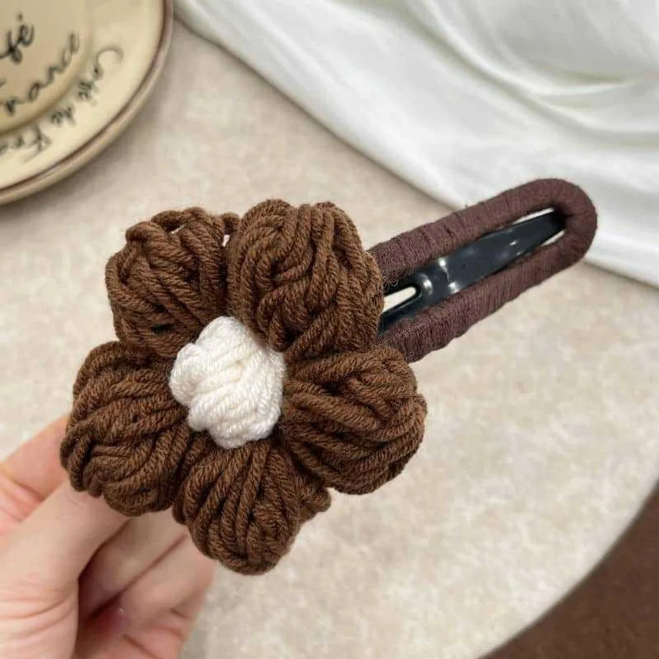 Flower  Vintage Large Duckbill Hair Clip