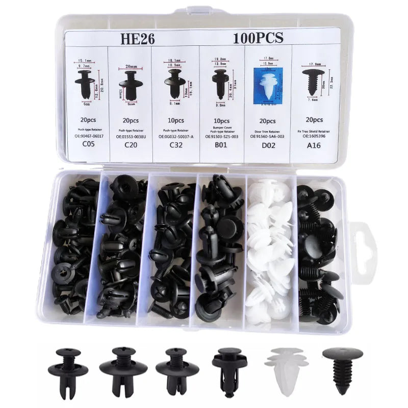 Universal Car Fasteners Clip Repair Box Kit