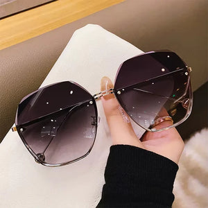 Trendy Design Big Frame Women Gradient Sunglasses