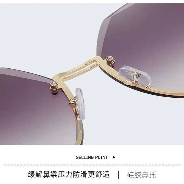 Trendy Design Big Frame Women Gradient Sunglasses