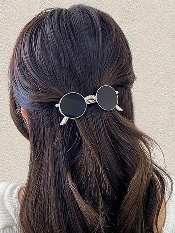Creative Round Metal Sunglasses Hair Clip For Women