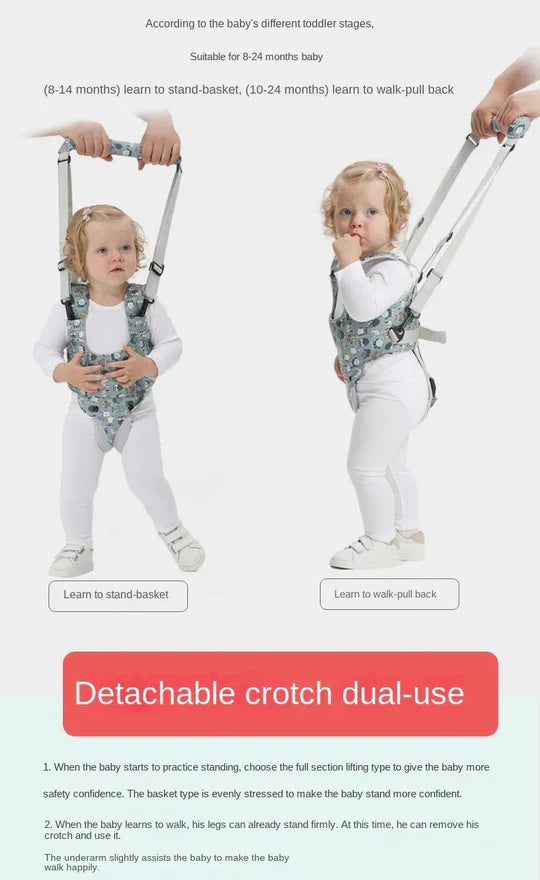 Handheld Learning Harness for Kids Adjustable Toddler Walking Safe Standing Baby