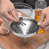 Stainless Steel Oil Funnel With Strainer